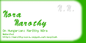 nora marothy business card